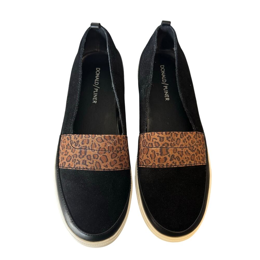 Donald Pliner Loafers Cheetah Print Leather Shoes Slip On Women's Size 8 Comfort